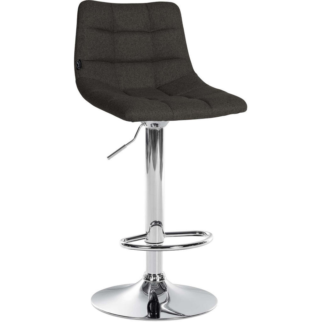 Thumbnail - CLP Barhocker, Dunkelgrau, Textil, 43x87x46.5 cm, Esszimmer, Barmöbel, Barhocker