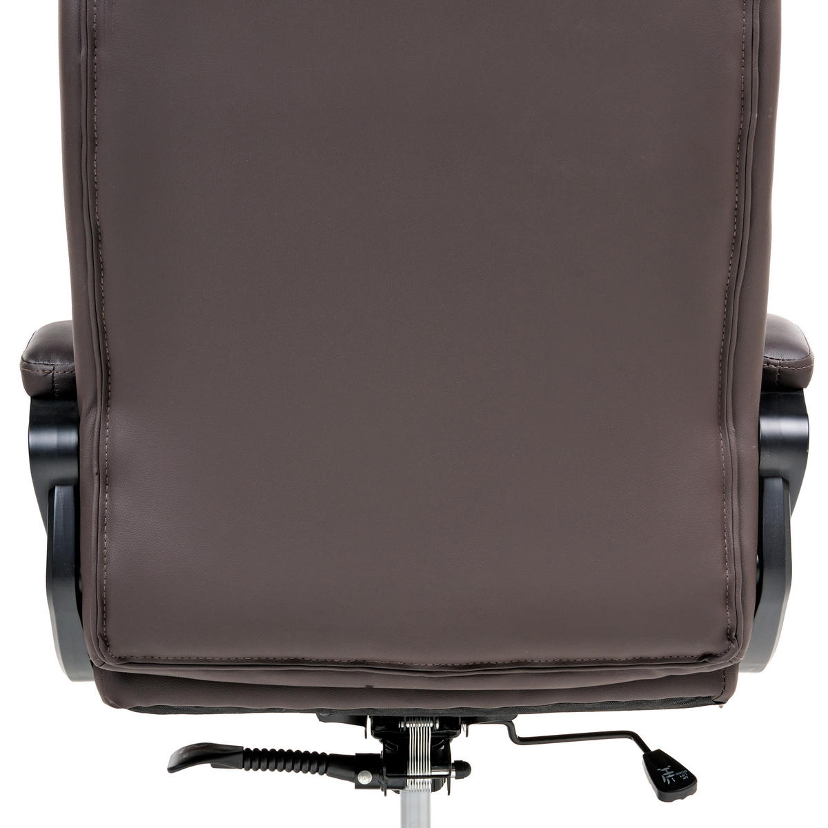 CHEFSESSEL Kunstleder Dunkelbraun Proud - Dunkelbraun, Kunststoff (66/115/66cm) - Beliani