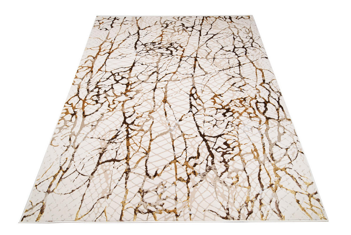 TEPPICH GOLDEN Creme 160/230 cm - Creme, Kunststoff (160/230cm) - Tapiso