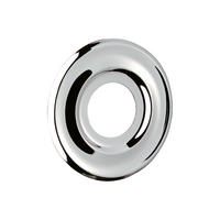 WANDROSETTEN profiliert D60x21x5mm für Ventil G1/2B, 2 St. - Chromfarben, Metall (9.5/1/11cm) - Delabie