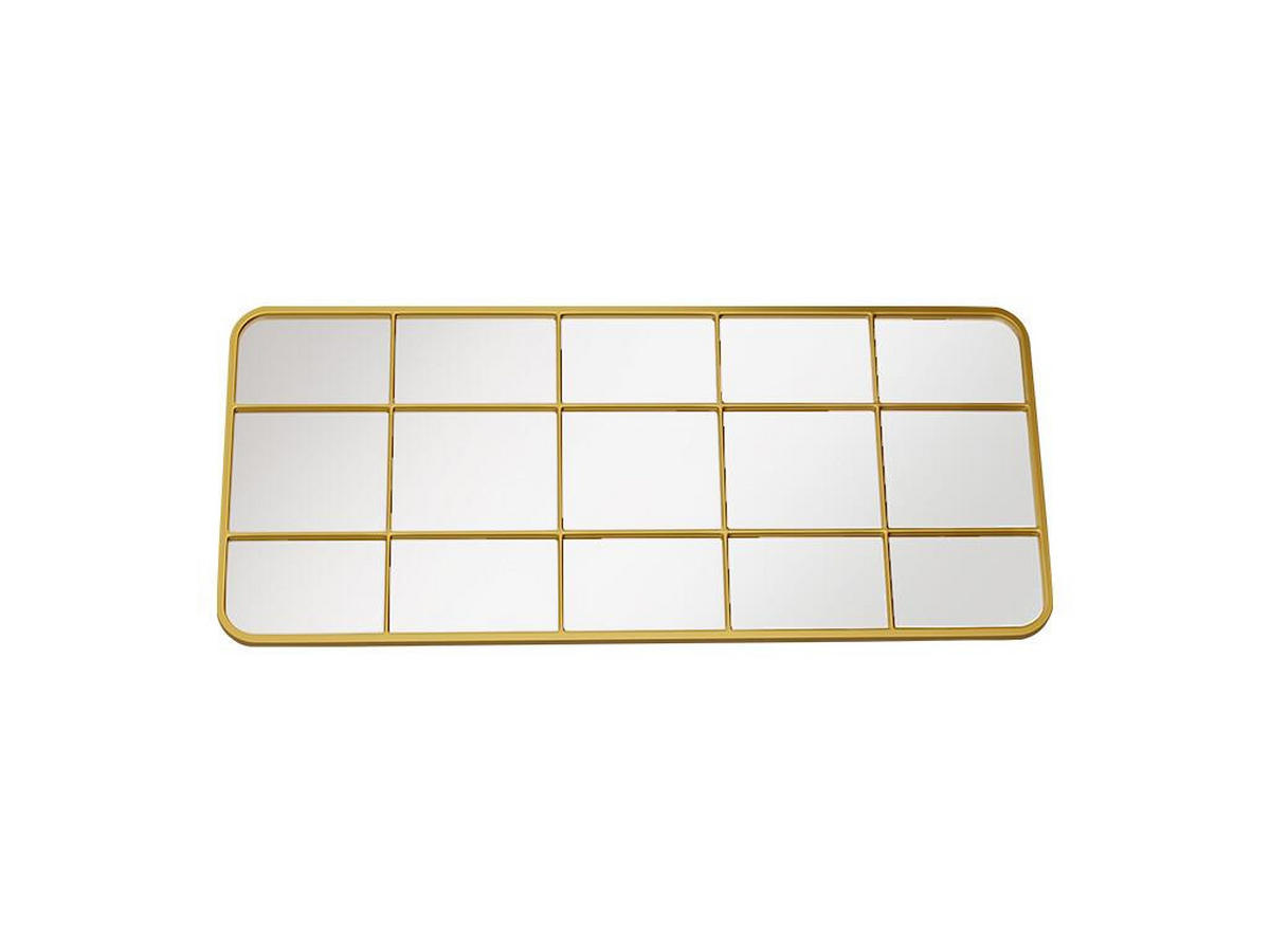 SPIEGEL Fenster-Optik - 60 x 140 cm - Metall - Goldfarben - SCIARA - Goldfarben, Metall (60/140/3cm) - Vente-Unique