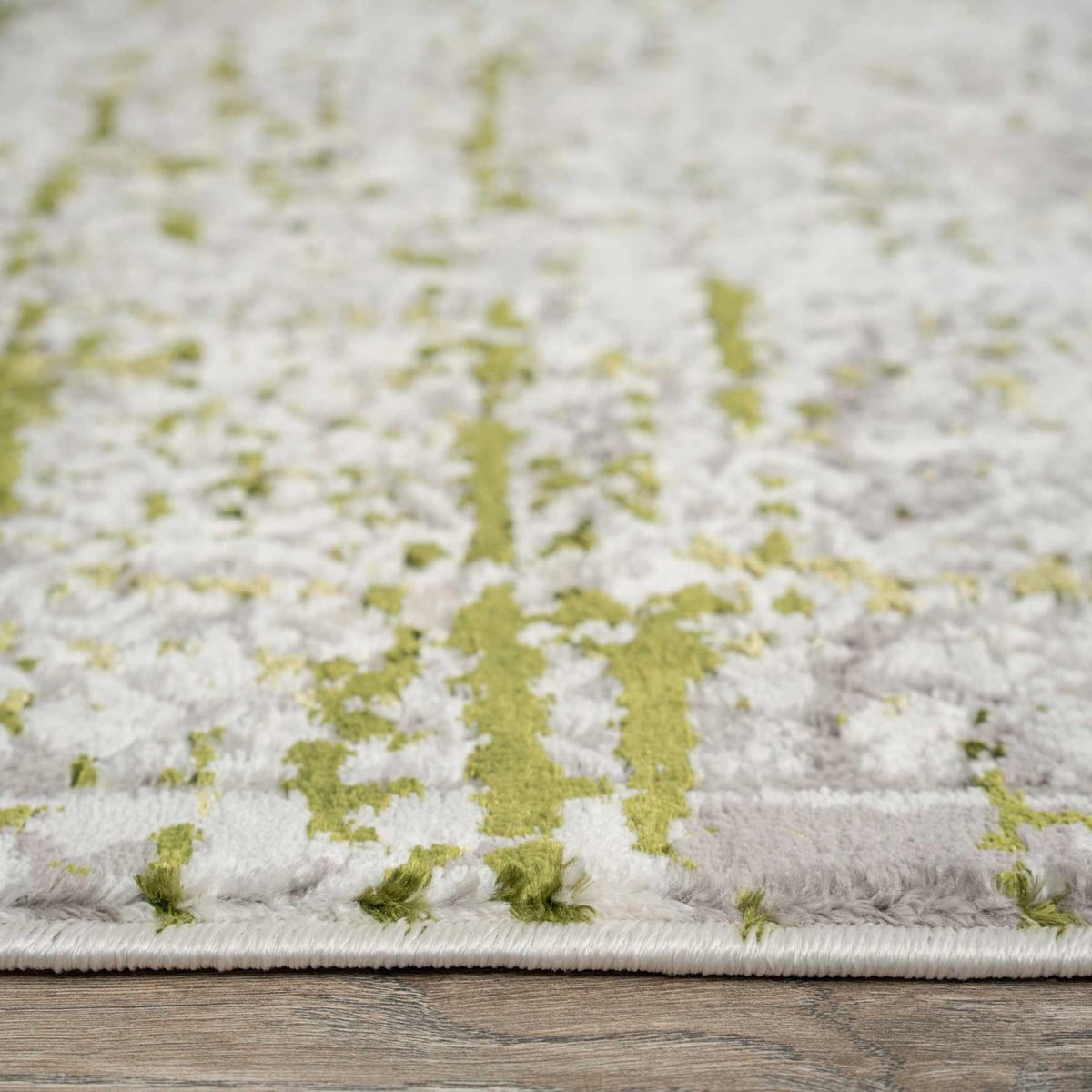 WEBTEPPICH Tweed Olivgrün - Olivgrün, Textil (120/170cm) - Kukoon Rugs