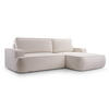ECKSOFA MONOS Beige L - Rechts - Beige/Schwarz, Kunststoff/Textil (260/168cm) - Luxkor24