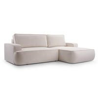 ECKSOFA MONOS Beige L - Rechts - Beige/Schwarz, Kunststoff/Textil (260/168cm) - Luxkor24