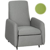 RELAXSESSEL, Abnehmbare Fußstütze, Ersatzbezug, Federkernsitz, Sessel, Grau - Multicolor, Holzwerkstoff (93/103/79cm) - FORIOUS