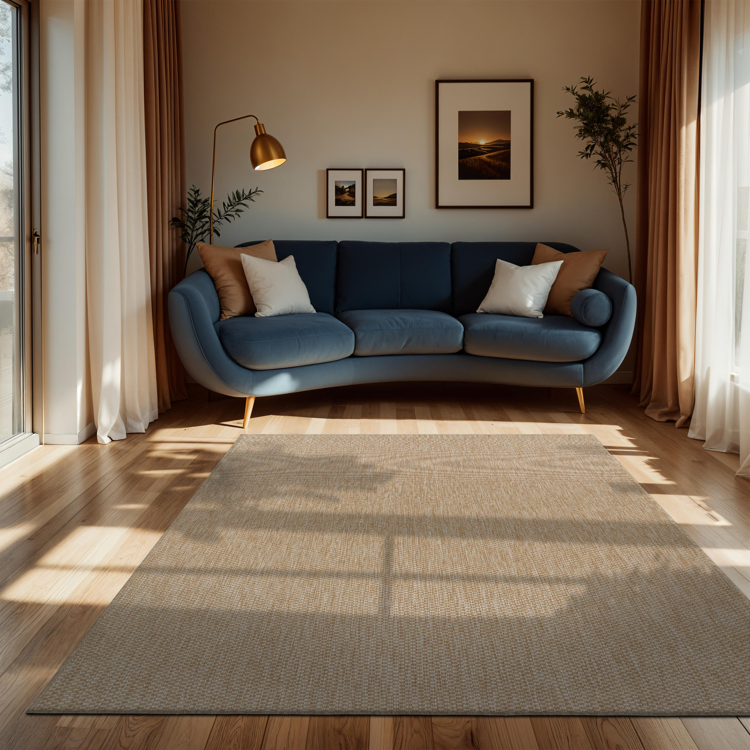 OUTDOORTEPPICH 150/150 cm Venedig 165 - Naturfarben, Textil (150/150cm) - Paco Home