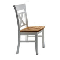 ESSZIMMERSTUHL Novara - Weiß/Braun, Holz (45/96/55cm) - Casamia Massive Möbel