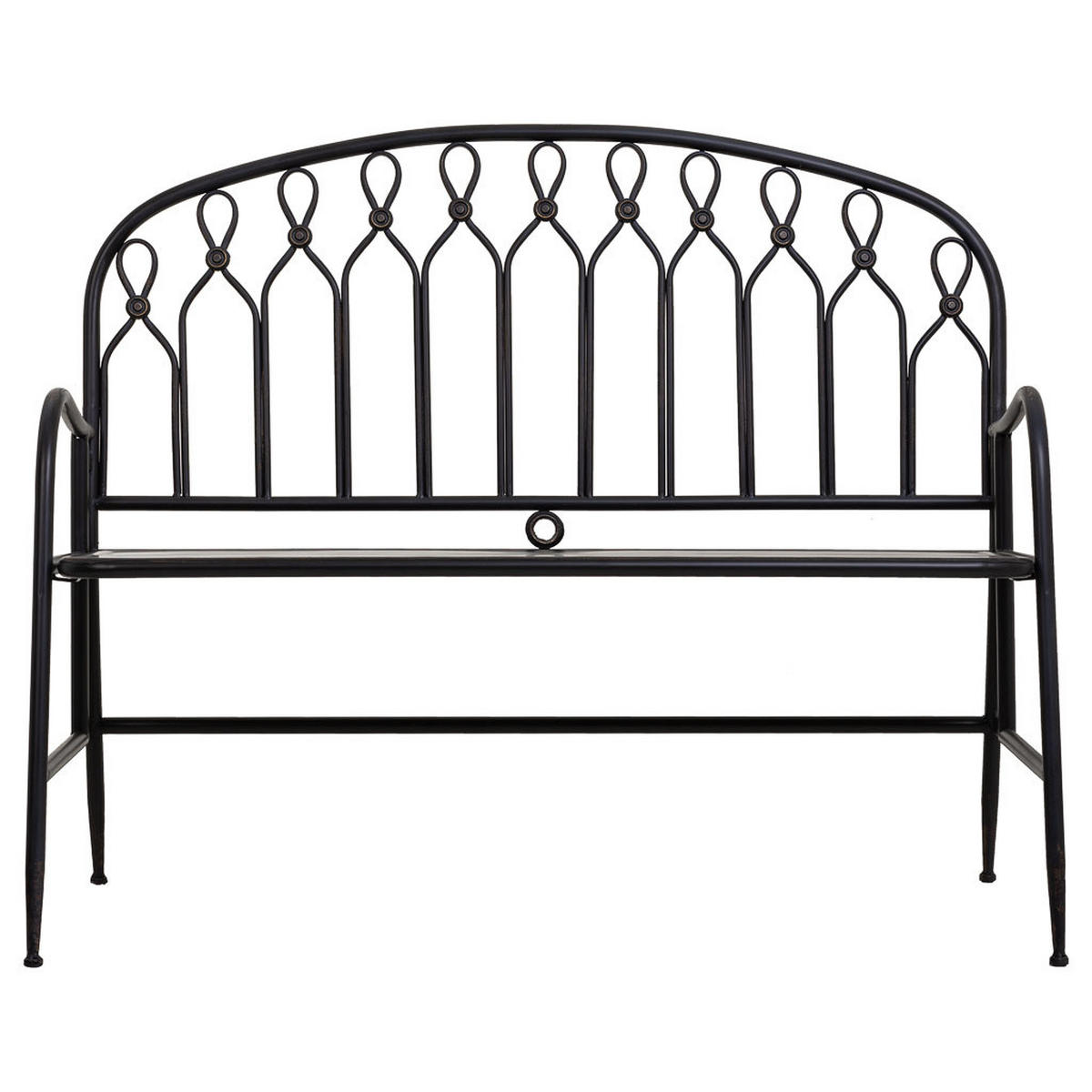 BANK 118x56x98 - Schwarz, Metall (118/98/56cm) - Wanderlust