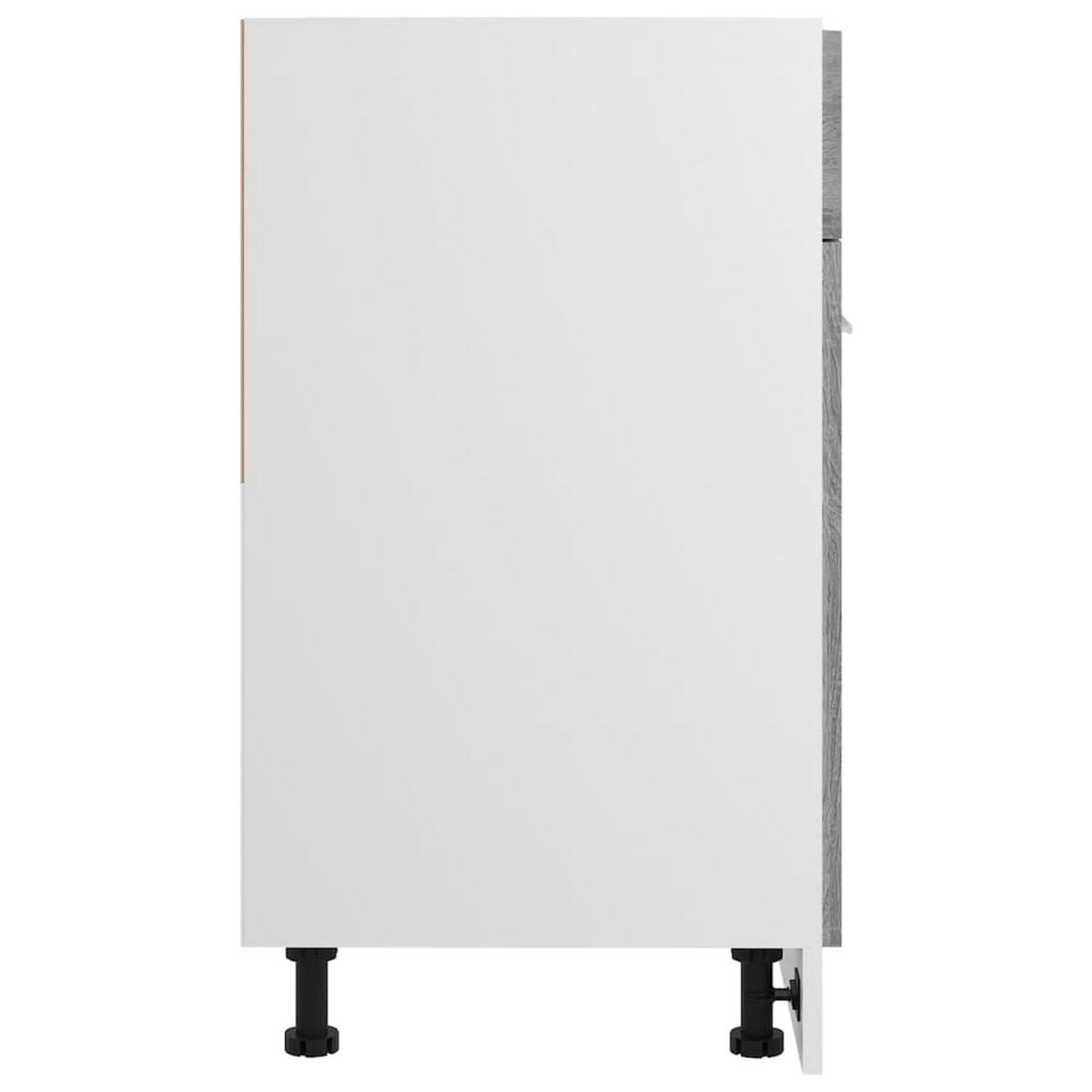 UNTERSCHRANK Mit Schublade Lyon Grau Sonoma 60/46/81,5 Cm - Grau, Holzwerkstoff (46/81.5/60cm) - vidaXL