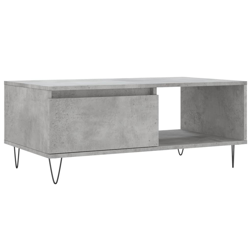 COUCHTISCH Betongrau 90x50x36,5 cm Holzwerkstoff - Grau, Holzwerkstoff (50/90/36.5cm) - furnicato