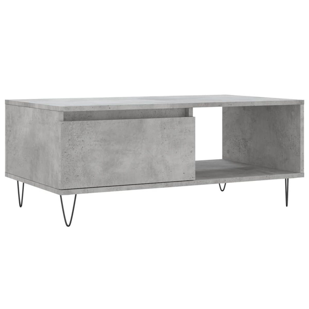 COUCHTISCH Betongrau 90x50x36,5 cm Holzwerkstoff - Grau, Holzwerkstoff (90/50/36.5cm) - furnicato