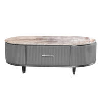 COUCHTISCH MARIA Grau Kunstleder - Schwarz/Grau, Textil/Metall (70/130/45cm) - KAWOLA