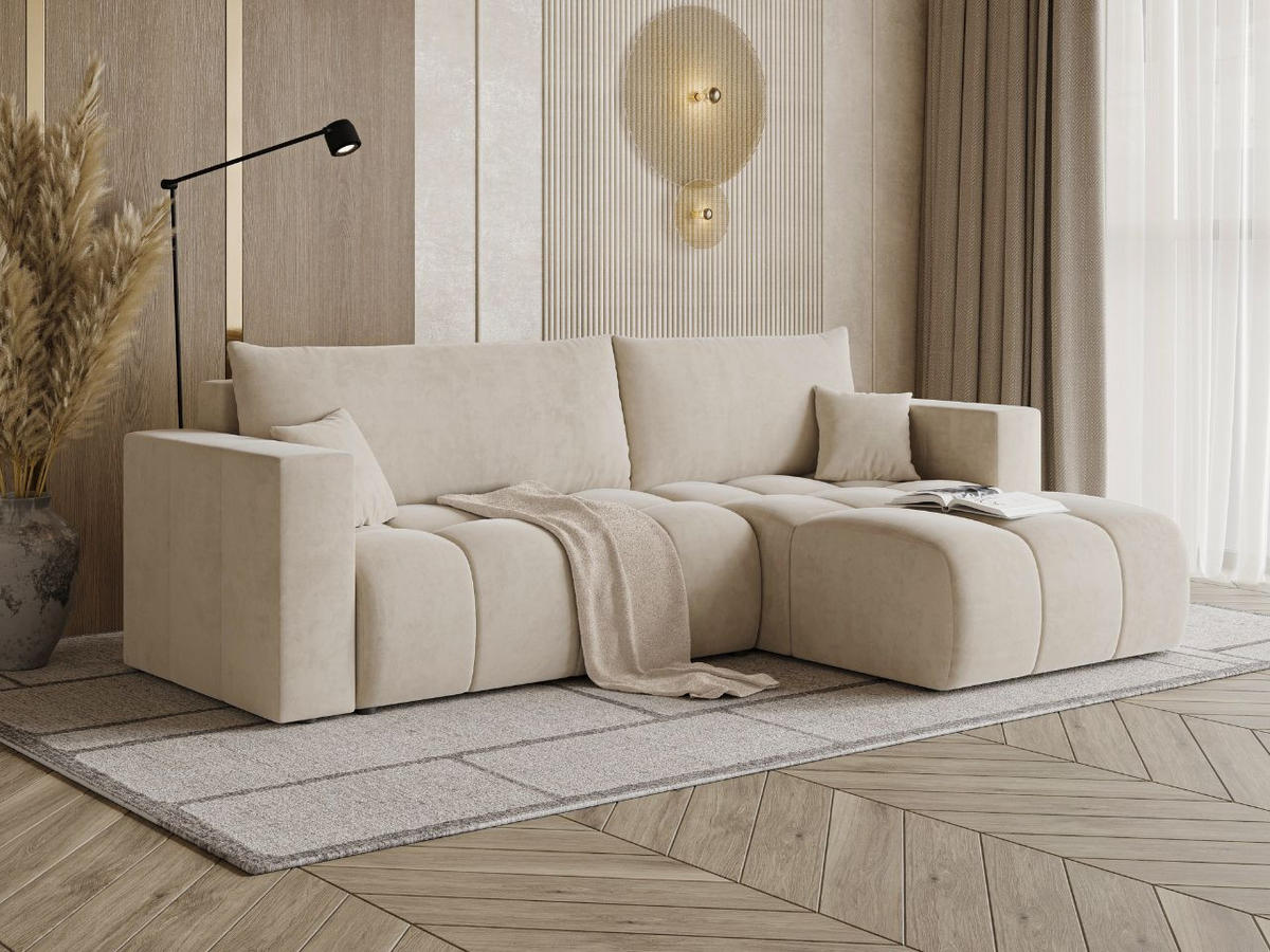 ECKSOFA Neva Beige - Beige, Holz/Textil (280/170cm) - Graingold
