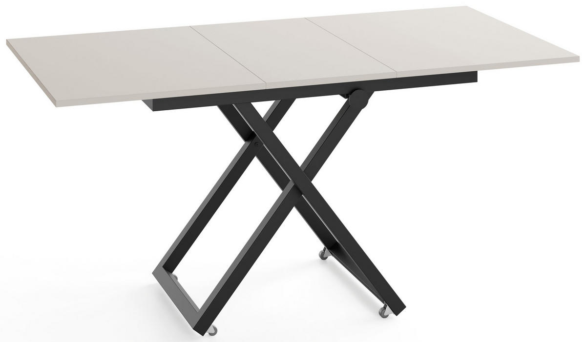COUCHTISCH Axen höhenverstellbar ausziehbar, Kaschmir 120-160/80/38-75 cm - Kaschmir/Beige, Holzwerkstoff/Metall (80/160/75cm) - WFL GROUP