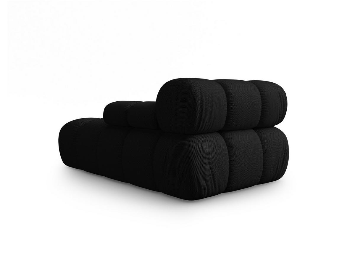 CHAISELONGUE rechts Bellis aus 3D-Stoff schwarz - Schwarz, Textil (94/70/155cm) - Micadoni