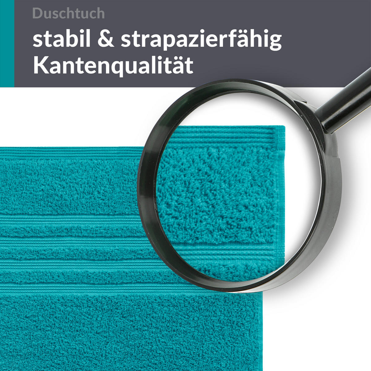 DUSCHTUCH London Nautic Grün 2er Set 70x140 - Smaragdgrün, Textil (70/140cm) - Lashuma