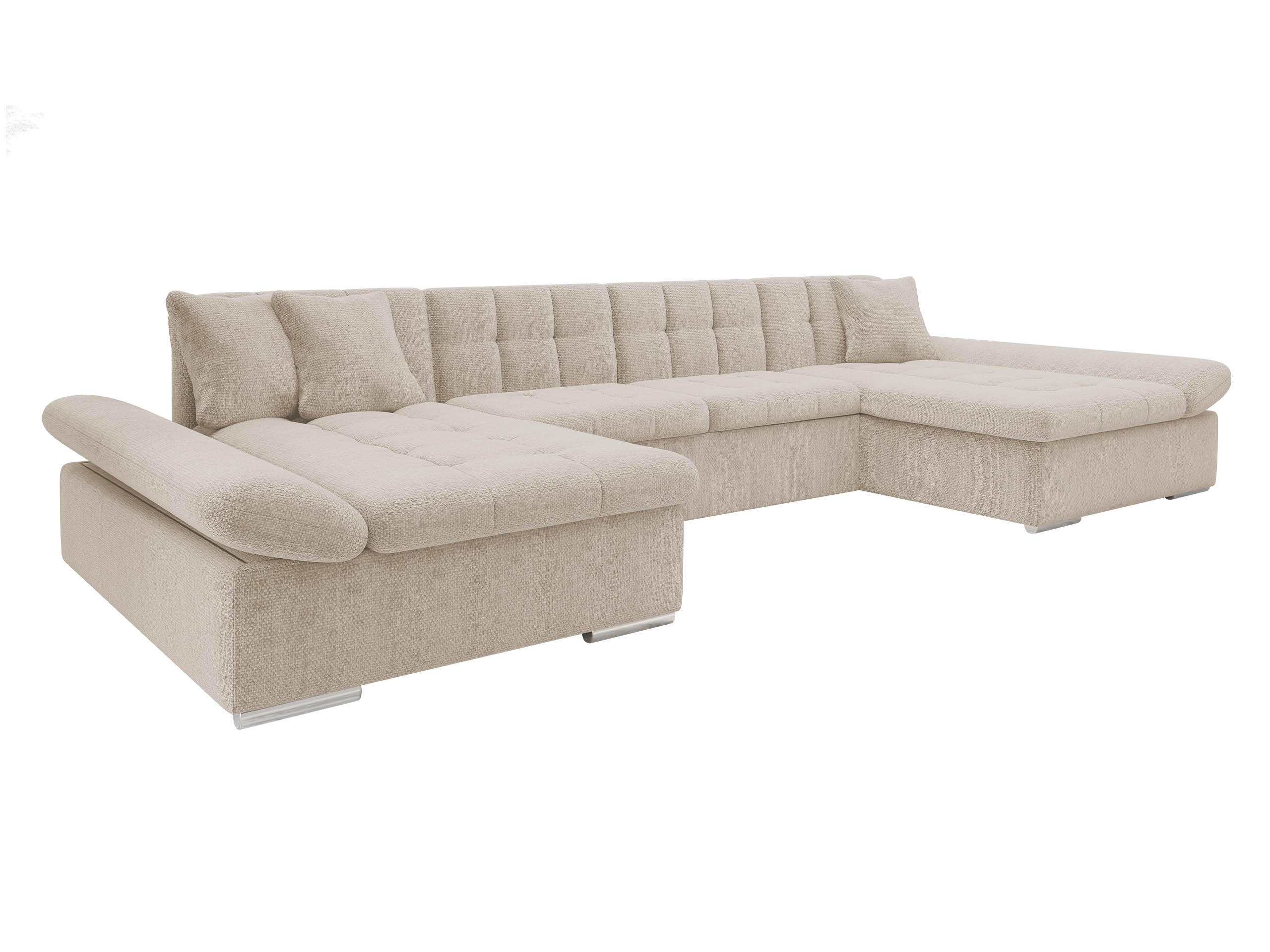 WOHNLANDSCHAFTEN Alia Premium - Naturfarben, Holz/Textil (360/75/160cm) - MIRJAN24