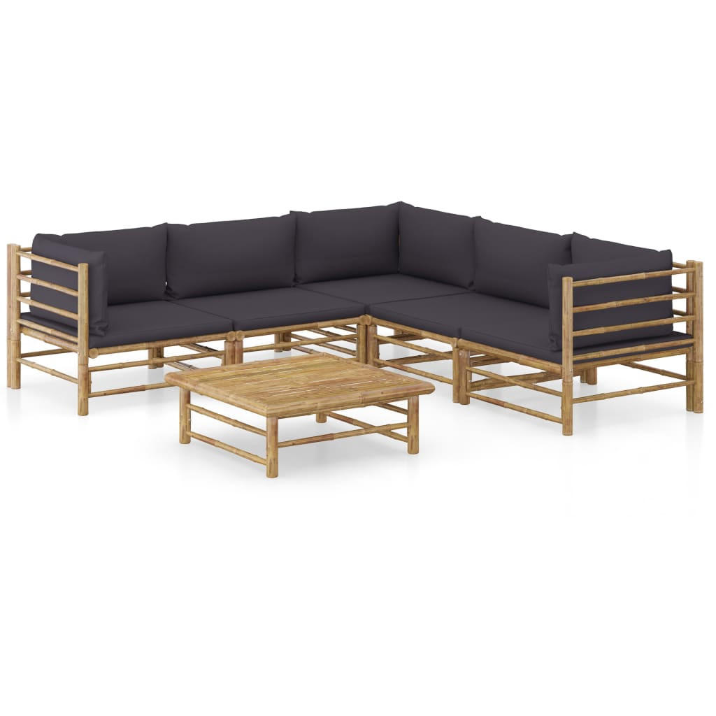 GARTENSET Resendez 6-teilig - Grau, Naturmaterialien - Nettlife