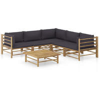 GARTENSET Resendez 6-teilig - Grau, Naturmaterialien - Nettlife
