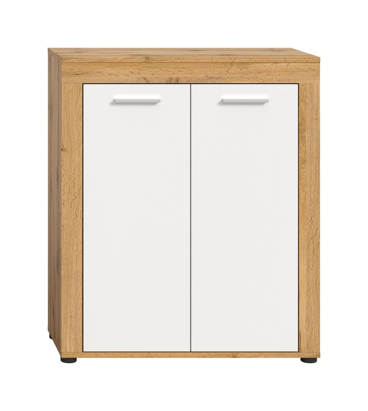 SCHUHSCHRANK JAM (B/H/T: ca. 80/95/35 cm) in Wotan Eiche Nachbildung/weiß - Eichefarben, Holzwerkstoff (80/95/35cm)