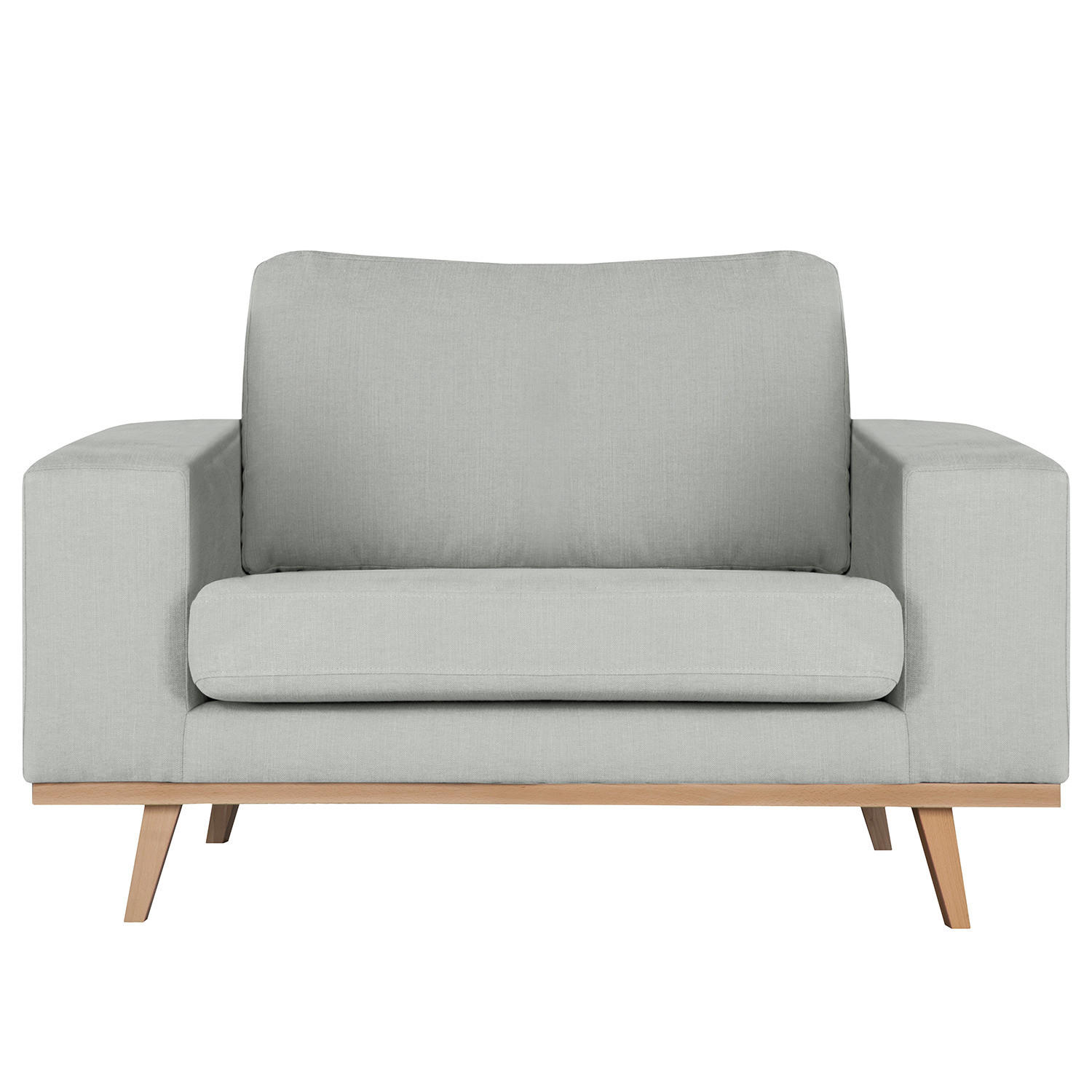 SESSEL - Buchefarben/Grau, Textil (122/81/88cm) - home24