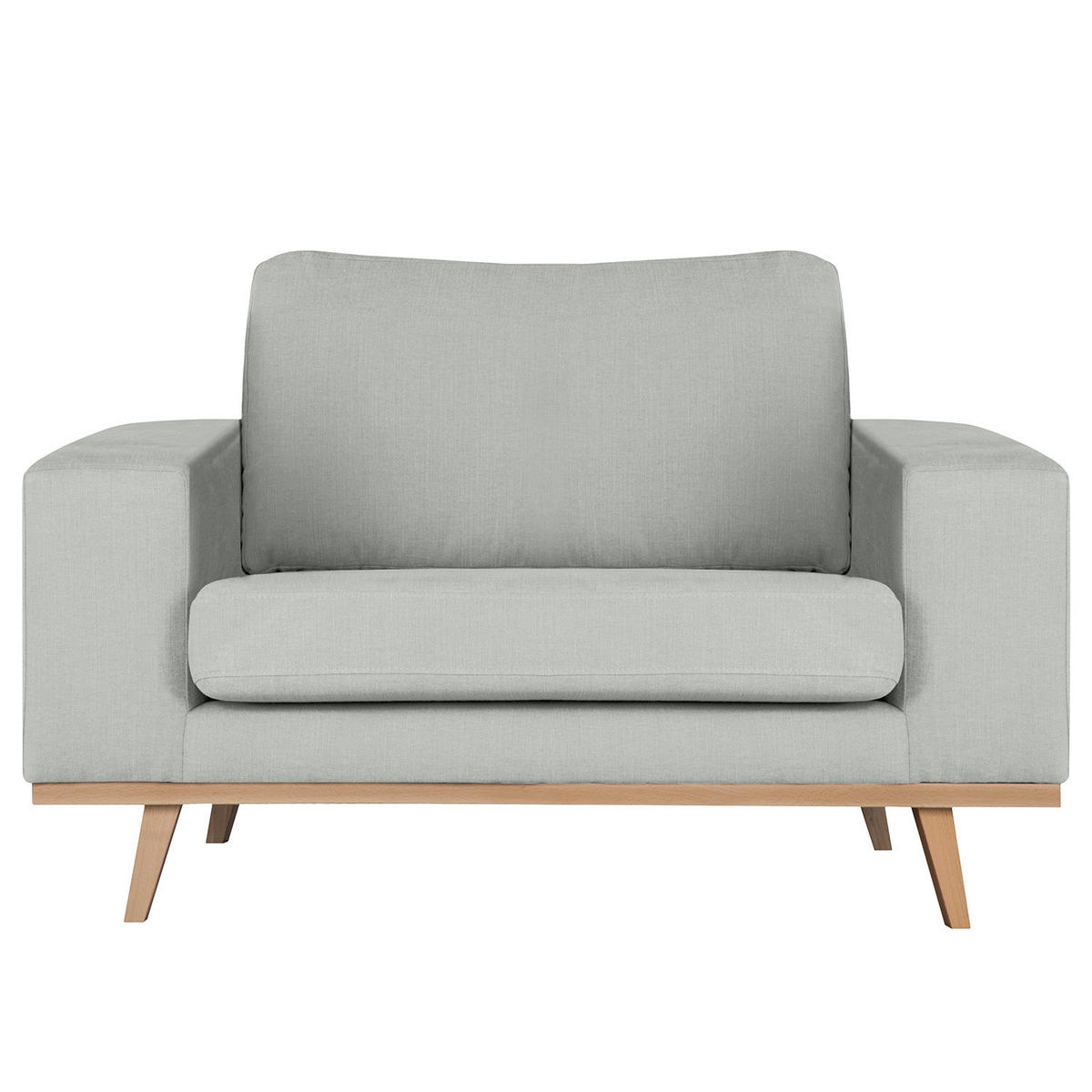 SESSEL - Buchefarben/Grau, Textil (122/81/88cm) - home24