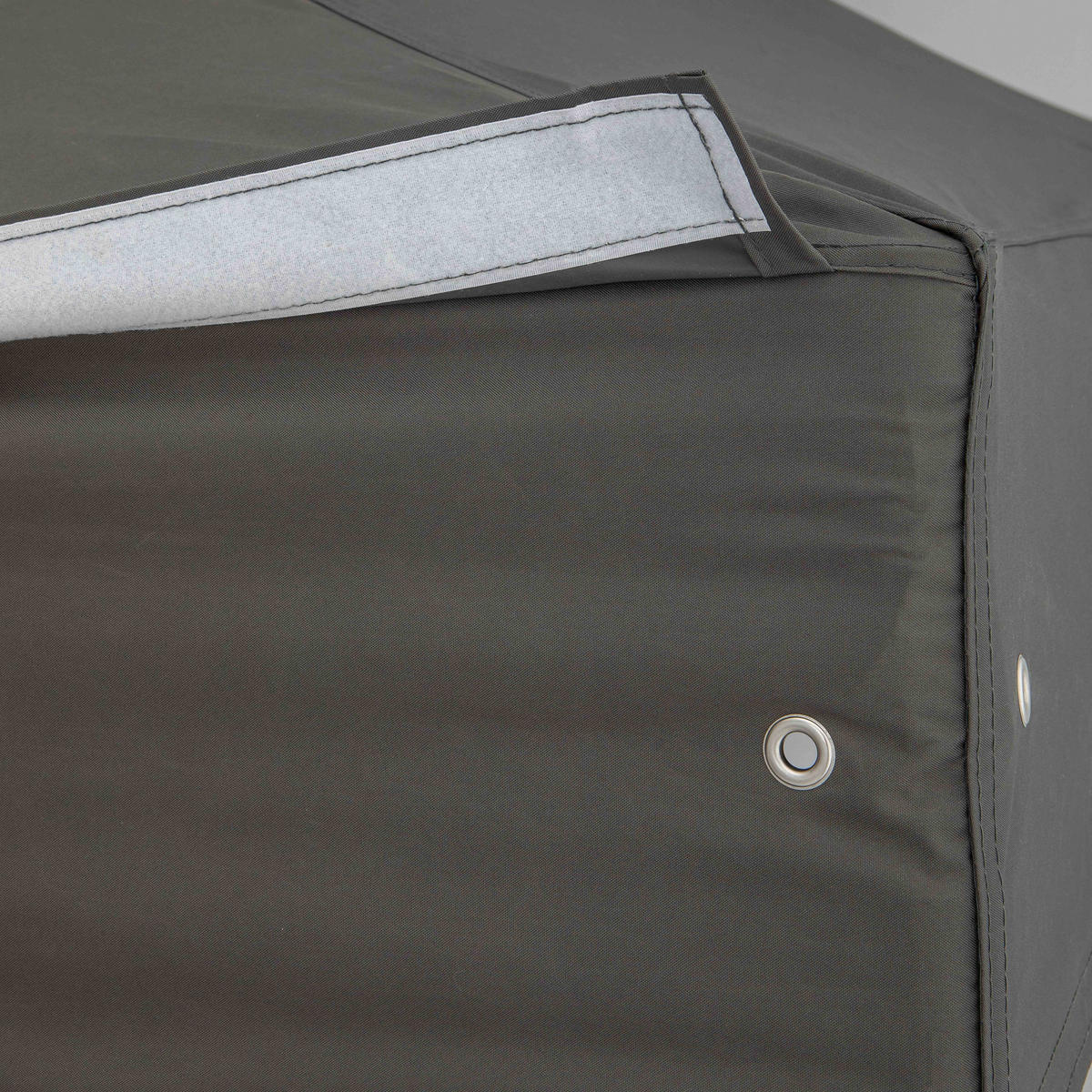 FALTZELTDACH M2 3x3m Aluminium 50MM , Grau - Grau, Textil (300/32/300cm) - Oviala