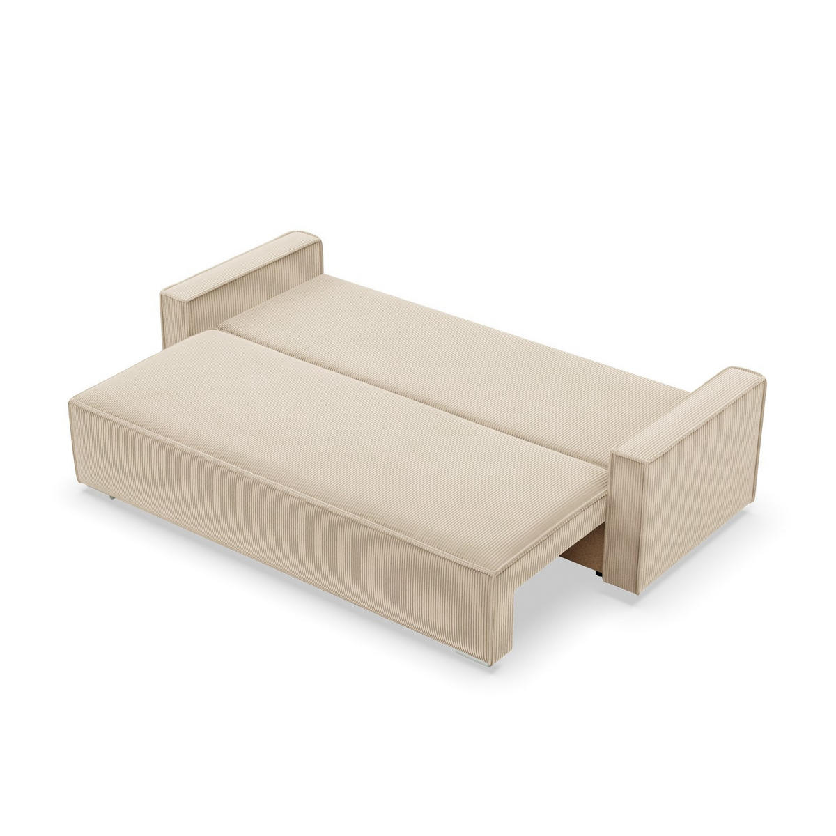 SOFA 3-SITZER MIT SCHLAFFUNKTION NOTO Beige - Beige, Textil (95/92/220cm) - Mebligo