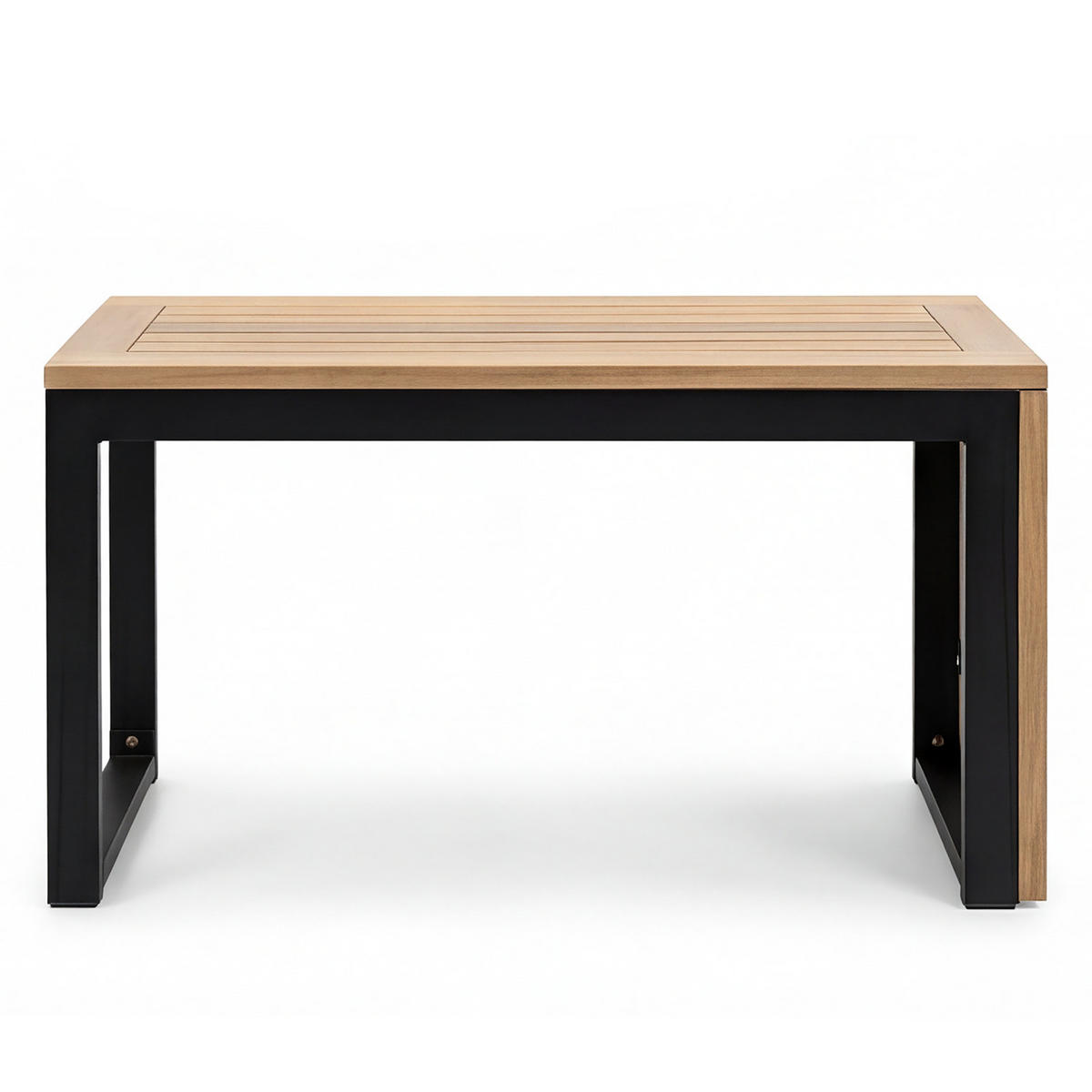 BEISTELLTISCH - Stahl / Akazie massiv - Braun - Braun/Akaziefarben, Holz/Metall (35/71/41cm) - home24