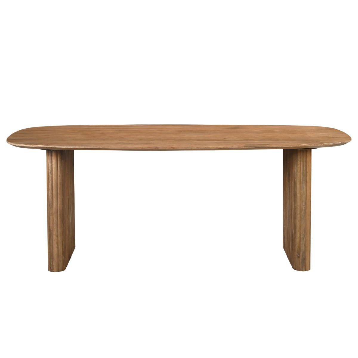 ESSTISCH Oval aus Mangoholz 240cm, natur - Braun, Holz (240/100/76cm) - Giga Meubel