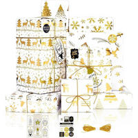 GESCHENKPAPIER Set 6 Bögen Metallic Gold 70 x 50 cm - Goldfarben, Papier (50/1.5/70cm)