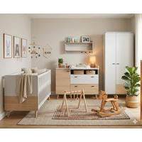 BABYZIMMER Set Lovis 3-teilig - Eichefarben/Hellgrau, Holz/Holzwerkstoff (1/1/1cm) - arthur berndt