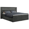 BOXBETT GOLD-6 LED 120/200 Dunkelgrau Struktur - H3 - Dunkelgrau, Holz/Textil (120/200cm) - MKS