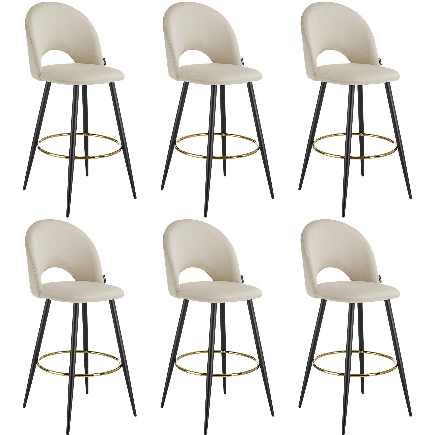 BARSTUHL Sachel,49 x 58 x 110 cm, Belastbarkeit 120 kg,creme/schwarz - Creme/Schwarz, Kunststoff (49/110/58cm) - tectake