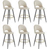 BARSTUHL Sachel,49 x 58 x 110 cm, Belastbarkeit 120 kg,creme/schwarz - Creme/Schwarz, Kunststoff (49/110/58cm) - tectake
