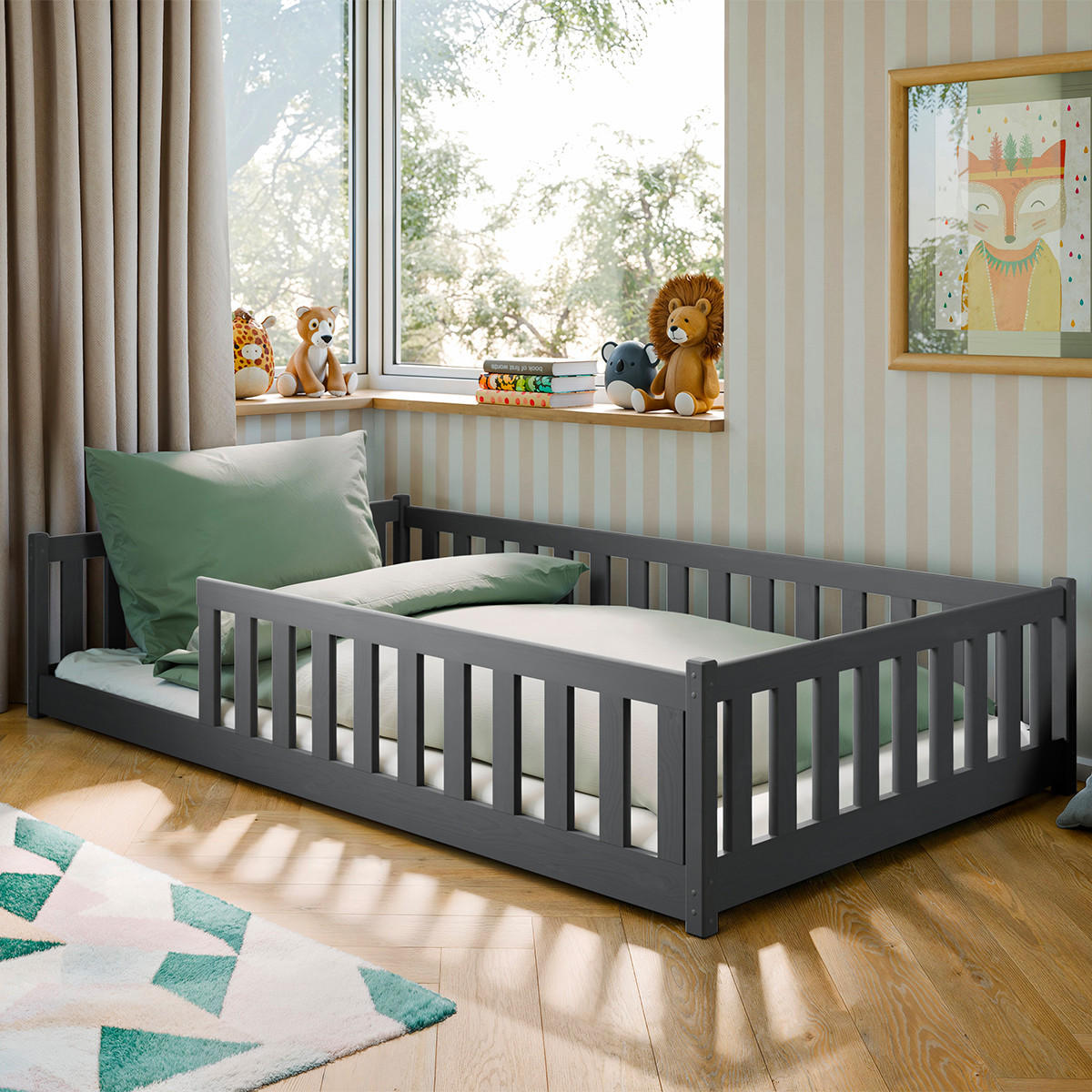 KREVET 120/200 Maya Antracit - antracit, drvo (120/200cm) - Petits-meubles