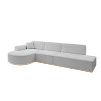 ECKSOFA Ottomane Links ARRIO-L2 - 328x171x83 cm Hellgrau - Hellgrau, Holzwerkstoff/Textil (328/171cm) - ALTDECOR