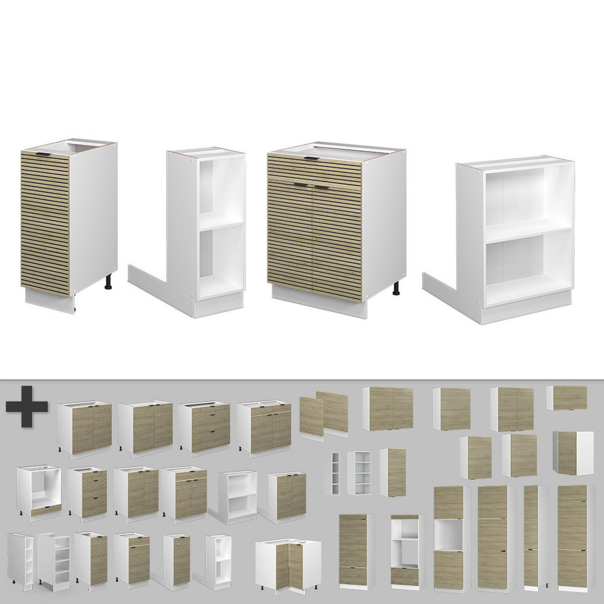 KUCHYŇSKÝ OSTROV Fame-Line Dubový panel - barva dubu, kompozitní dřevo (90/82/60cm) - Vicco