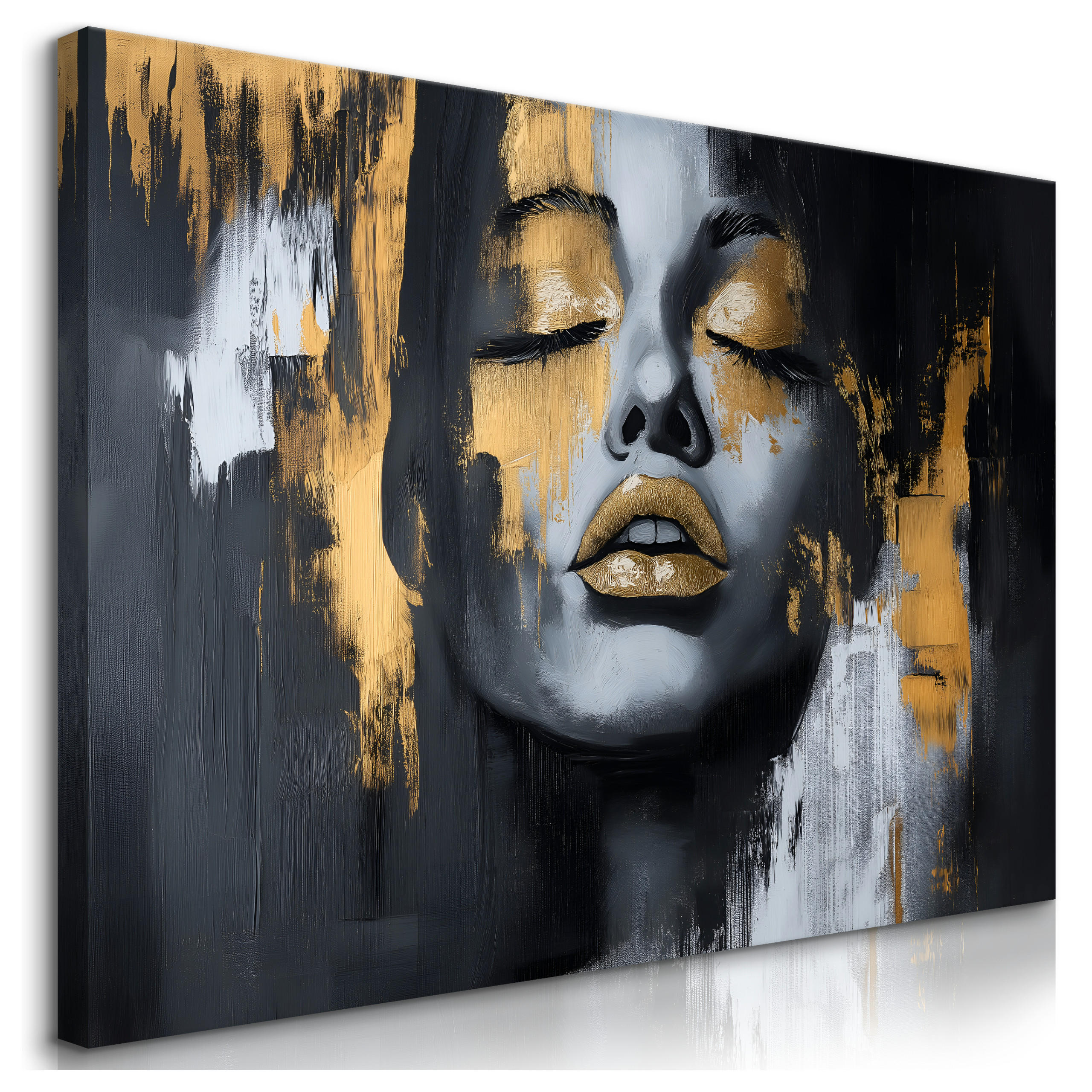 Muralo Leinwandbild Beige, Braun, Grau, Schwarz 100x70 cm