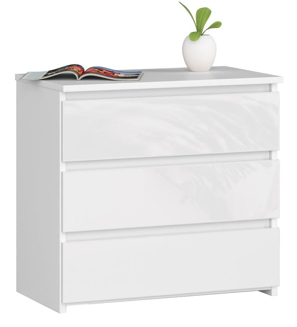 RAUMHIRSCH FURNITURE KOMODA bílá, bílá lesklá 57/60/35