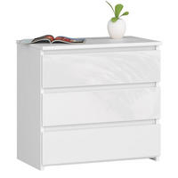 KOMMODE Weiß, Weiß Glanz 57/60/35 - Weiß, Holzwerkstoff (60/57/35cm) - RAUMHIRSCH FURNITURE