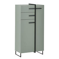 MIDISCHRANK - Mintgrün/Grau, Holzwerkstoff (60/119/35cm) - home24