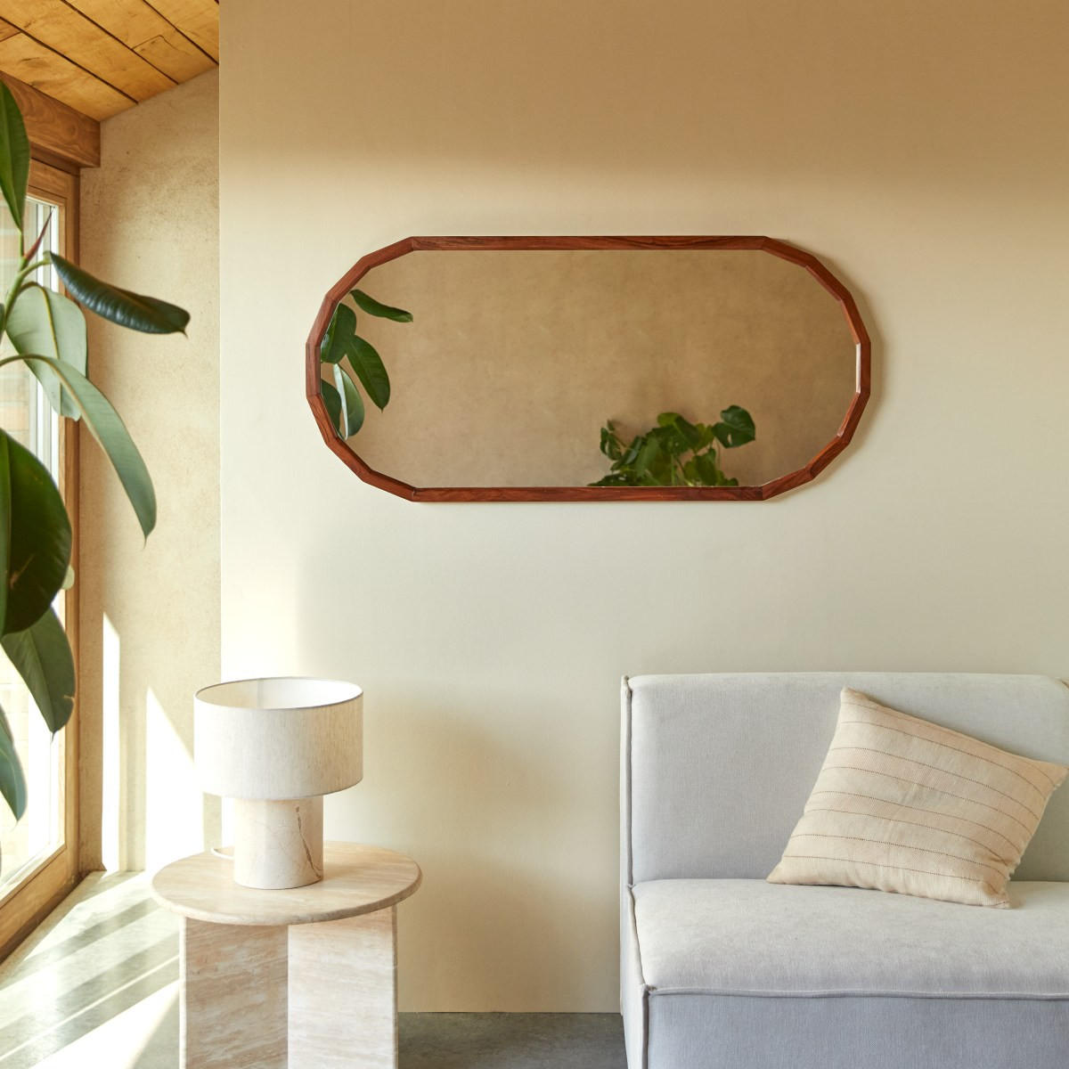 SPIEGEL Jade Braun aus Palisander - Braun, Holz (56/120/3cm) - Tikamoon