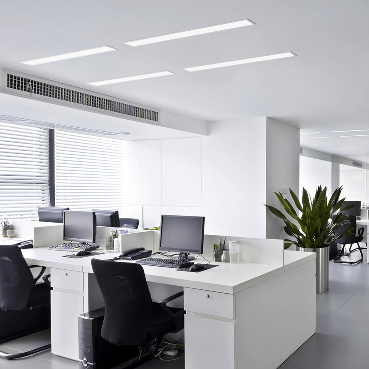 EINBAULEUCHTE PESANTE 90 Weiß 40 W - Weiß, Metall (120/90/120cm) - Rendl