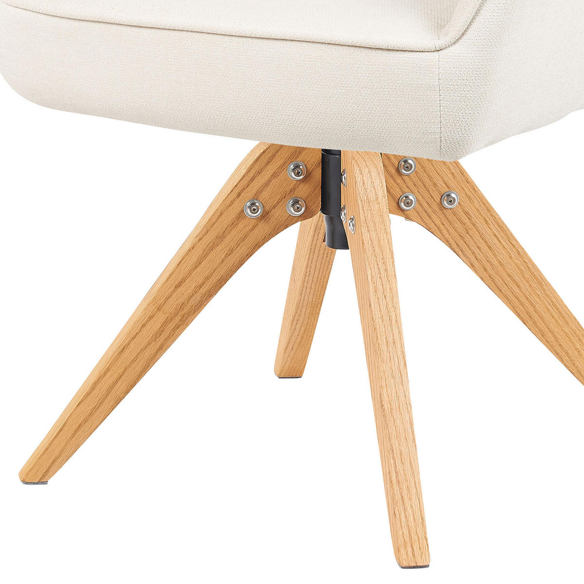 ARMLEHNSTUHL Mika-Finn 2er-Set - Honigeiche/Creme, Eichenholz/Holz (60/82/61cm) - DUBI Möbel