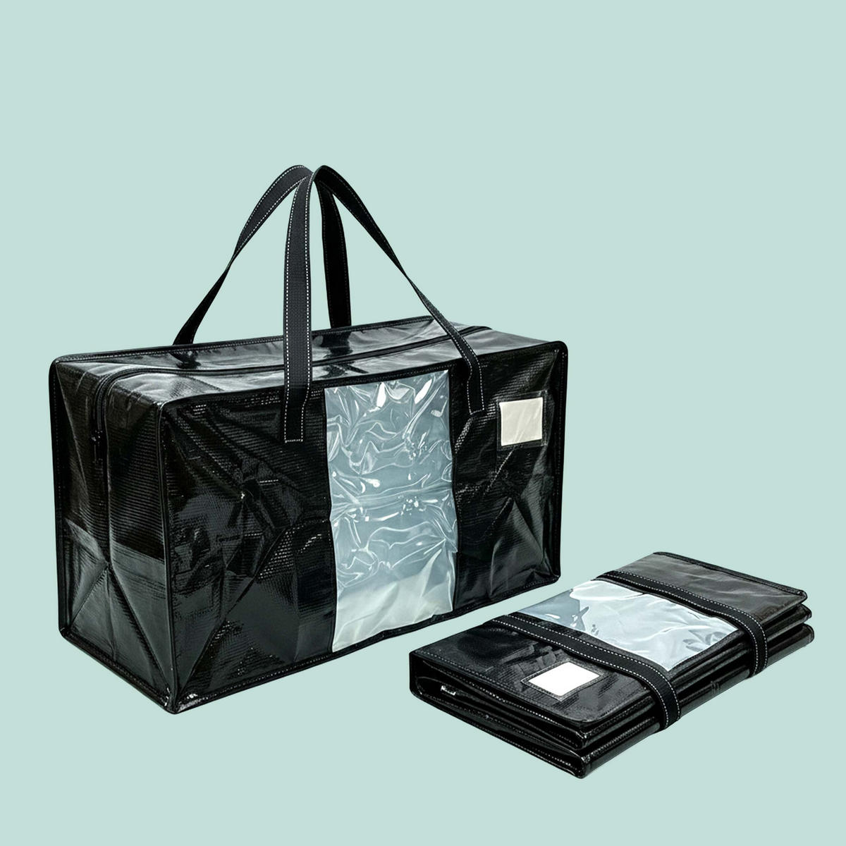 UMZUGSTASCHE Blau 4er-Set Kunststoff wasserfest 100 l - Blau, Kunststoff - Relaxdays