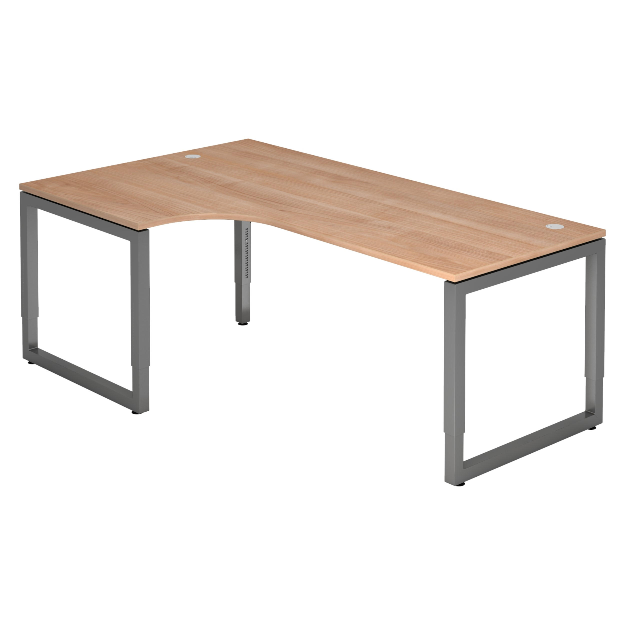 SCHREIBTISCH Serie-R 120/200/74 cm in Nussbaumfarben/Graphitfarben - Nussbaumfarben/Graphitfarben, Holzwerkstoff (120/200/74cm) - bümö