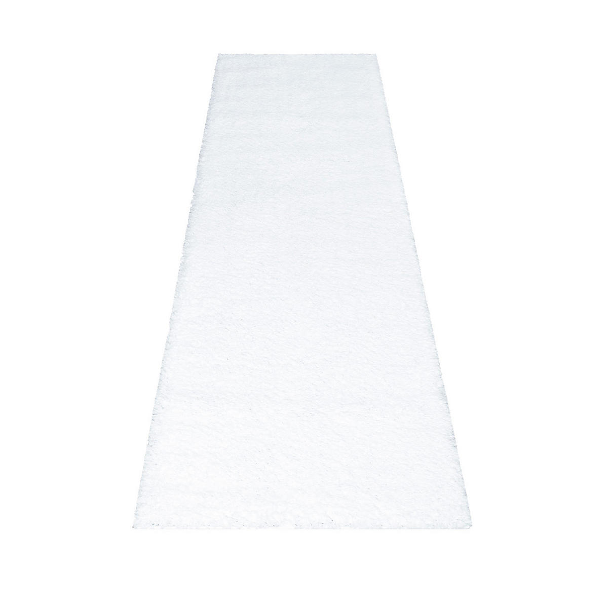 HOCHFLOR-TEPPICH City Shaggy 500 Weiss 80x300 cm - Weiß, Textil (80/300cm) - carpet city