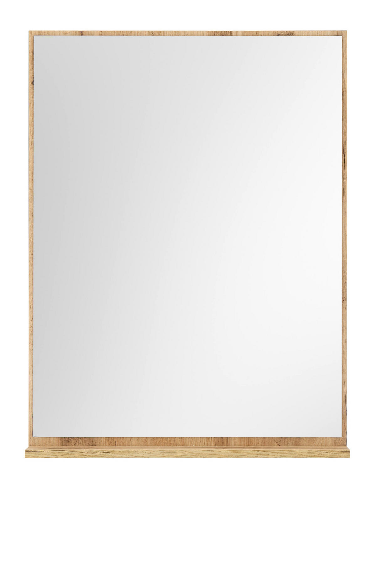 BADSPIEGEL Eiche Wotan, Wandspiegel mit Ablage 60 x 80 cm - Eiche Wotan, Glas/Holzwerkstoff (60/80/12cm) - Furn.Design