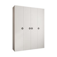 DREHTÜRENSCHRANK 245,5/190/40 4-türig - Schwarz/Weiß, Holz/Metall (190/245.5/40cm) - Abiks Möbel